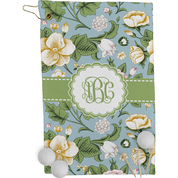Vintage Floral Golf Towel (Personalized)