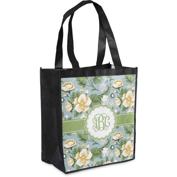 Custom Vintage Floral Grocery Bag (Personalized)