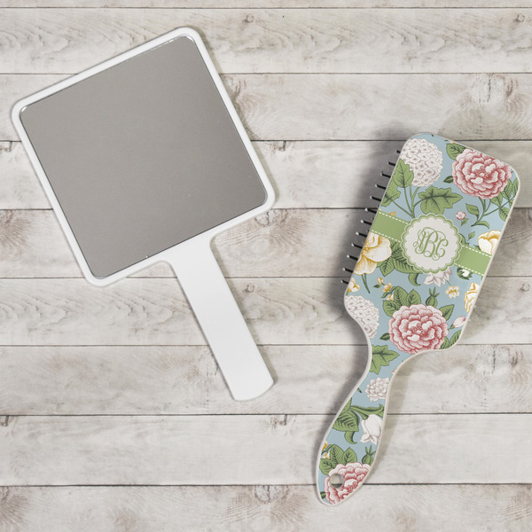 Vintage Floral Hair Brush - In Context