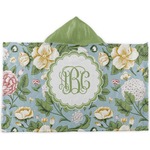 Vintage Floral Kids Hooded Towel (Personalized)