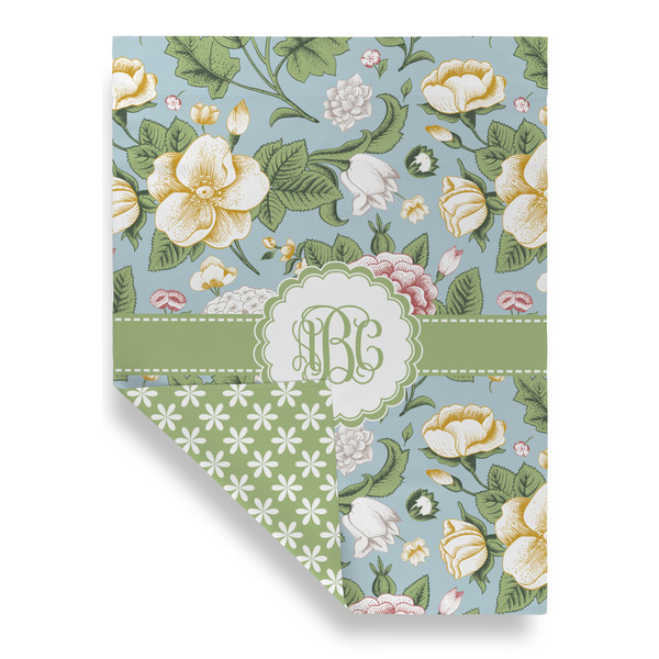 Vintage Floral House Flags - Double Sided - FRONT FOLDED