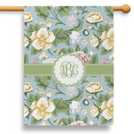 Vintage Floral 28" House Flag (Personalized)