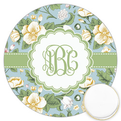 Vintage Floral Printed Cookie Topper - 3.25" (Personalized)