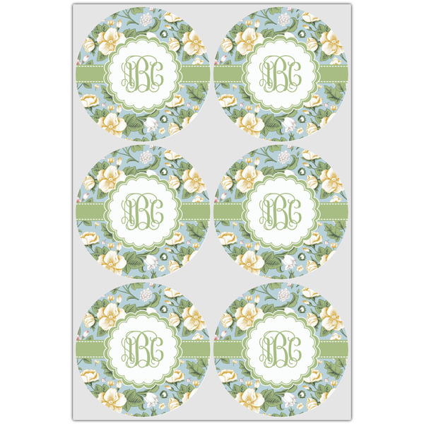 Vintage Floral Icing Circle - Large - Set of 6