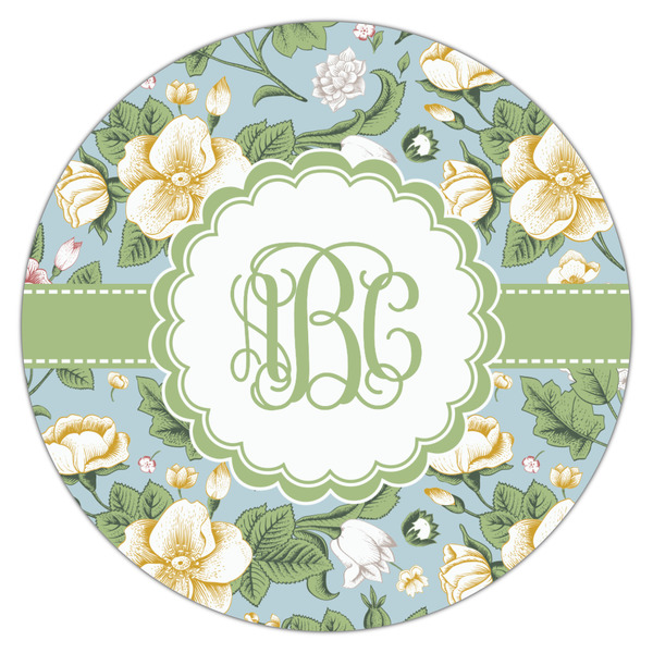 Vintage Floral Icing Circle - Large - Single