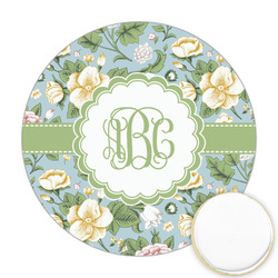 Vintage Floral Printed Cookie Topper - Round (Personalized)
