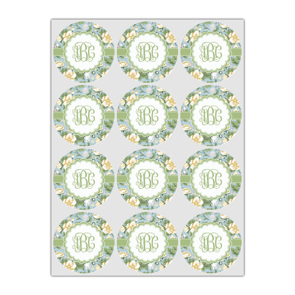 Vintage Floral Icing Circle - Small - Set of 12
