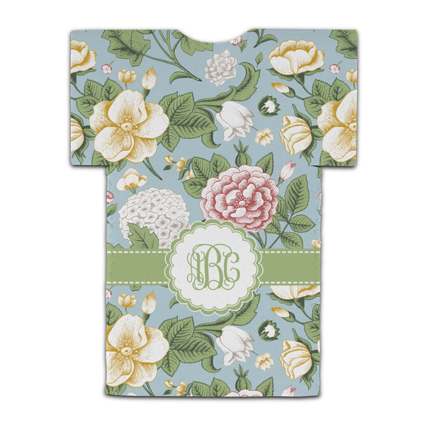 Vintage Floral Jersey Bottle Cooler - BACK (flat)