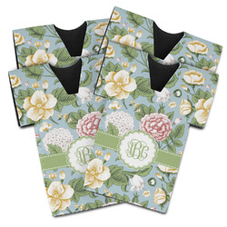Vintage Floral Jersey Bottle Cooler - Set of 4 (Personalized)