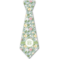 Vintage Floral Iron On Tie - 4 Sizes w/ Monogram