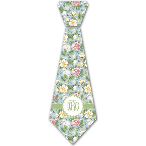 Custom Vintage Floral Iron On Tie - 4 Sizes w/ Monogram