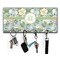 Vintage Floral Key Hanger w/ 4 Hooks & Keys