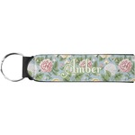 Vintage Floral Neoprene Keychain Fob (Personalized)