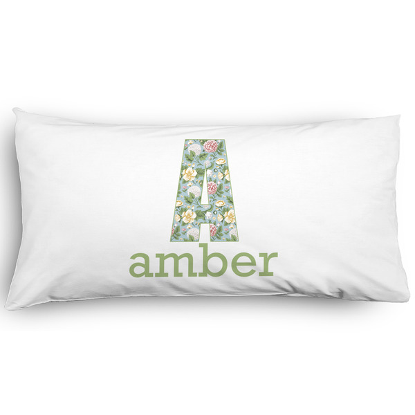 Custom Vintage Floral Pillow Case - King - Graphic (Personalized)