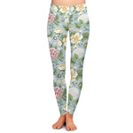 Vintage Floral Ladies Leggings - 2X-Large