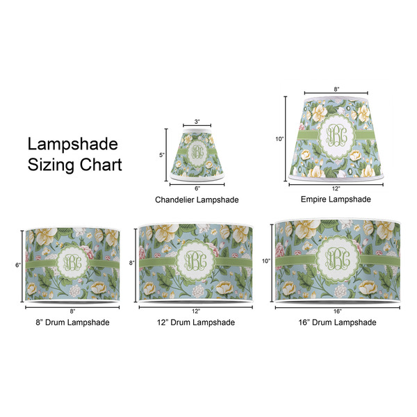 Vintage Floral Lampshade Sizing Chart