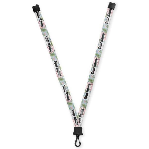 Custom Vintage Floral Lanyard (Personalized)