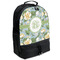 Vintage Floral Large Backpack - Black - Angled View