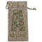 Vintage Floral Large Burlap Gift Bag - Front (Personalized)