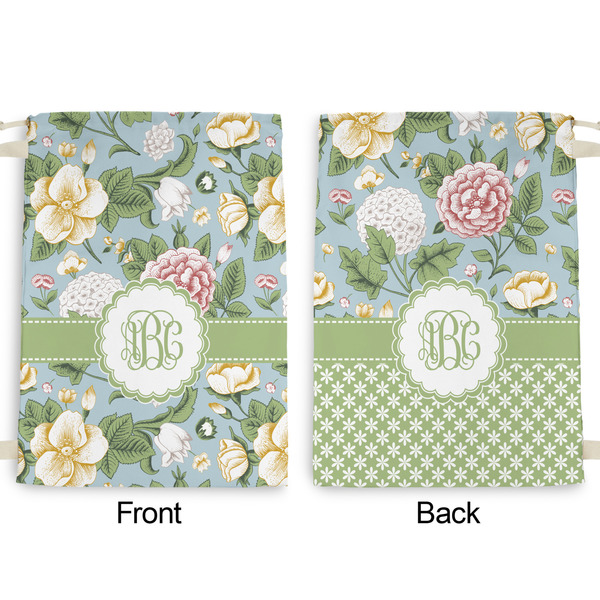 Vintage Floral Large Laundry Bag - Front & Back View