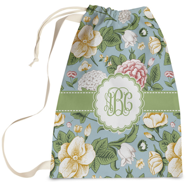 Custom Vintage Floral Laundry Bag (Personalized)