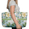 Vintage Floral Large Rope Tote Bag - In Context View