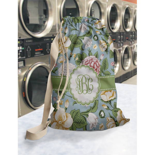 Vintage Floral Laundry Bag in Laundromat