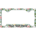 Vintage Floral License Plate Frame - Style C (Personalized)