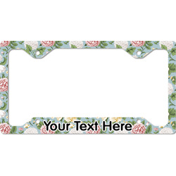 Vintage Floral License Plate Frame - Style C (Personalized)