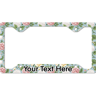 Custom Vintage Floral License Plate Frame - Style C (Personalized