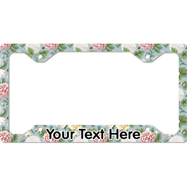 Custom Vintage Floral License Plate Frame - Style C (Personalized)