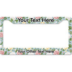 Vintage Floral License Plate Frame - Style B (Personalized)