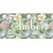 Vintage Floral Personalized Front License Plate