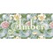 Vintage Floral Front License Plate (Personalized)