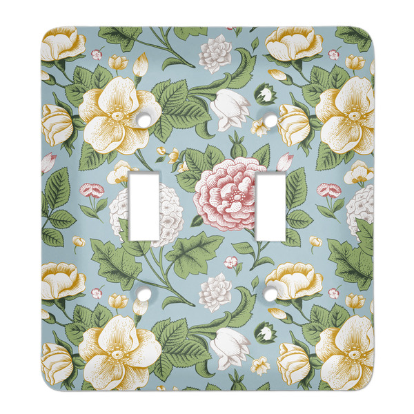 Custom Vintage Floral Light Switch Cover (2 Toggle Plate)