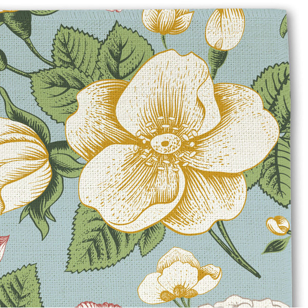 Vintage Floral Linen Placemat - DETAIL