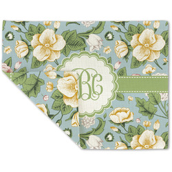Vintage Floral Double-Sided Linen Placemat - Single w/ Monogram
