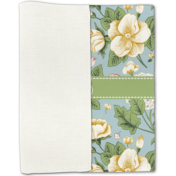 Vintage Floral Linen Placemat - Folded Half