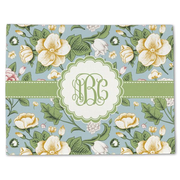 Vintage Floral Linen Placemat - Front