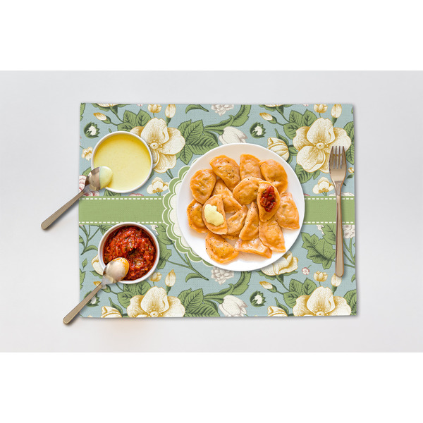 Vintage Floral Linen Placemat - Lifestyle (single)