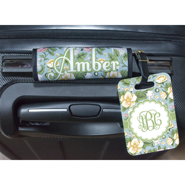 Vintage Floral Luggage Wrap & Tag