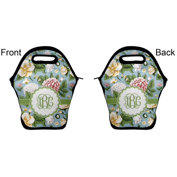 Vintage Floral Lunch Bag - Front and Back