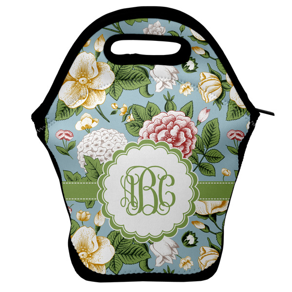 Custom Vintage Floral Lunch Bag w/ Monogram