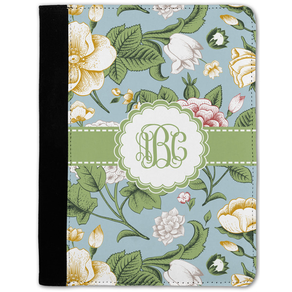 Custom Vintage Floral Notebook Padfolio w/ Monogram