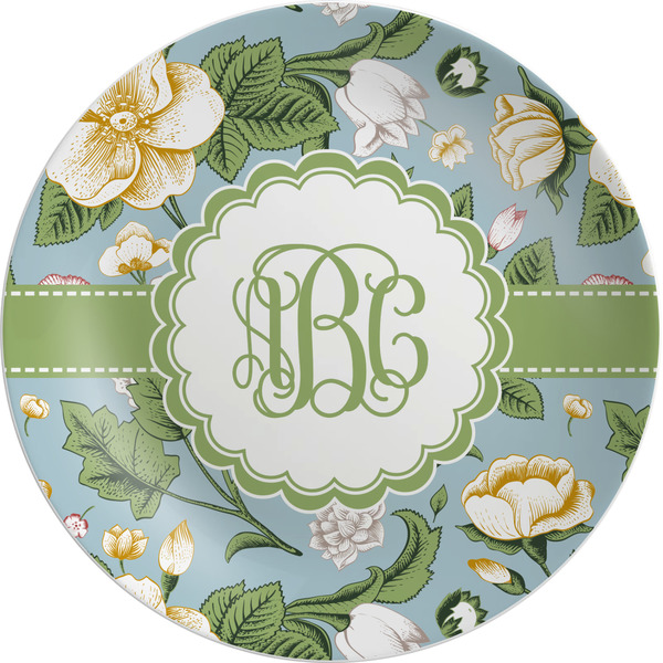 Custom Vintage Floral Melamine Salad Plate - 8" (Personalized)