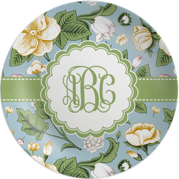 Custom Vintage Floral Melamine Plate (Personalized)