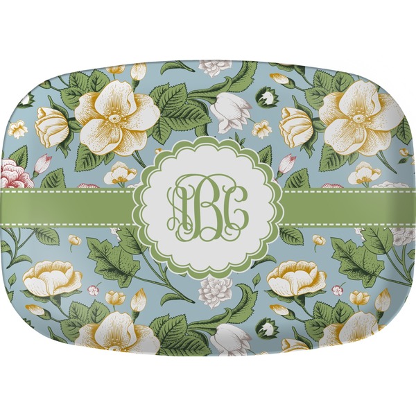 Custom Vintage Floral Melamine Platter (Personalized)