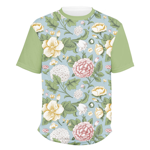 Custom Vintage Floral Men's Crew T-Shirt - X Large