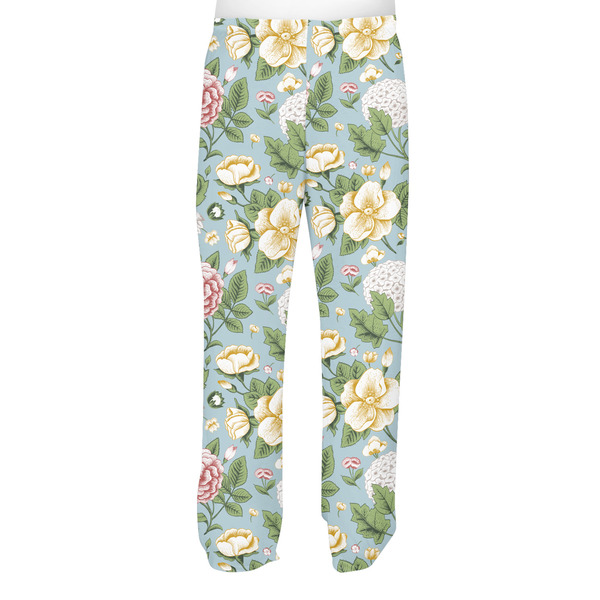 Vintage Floral Men's Pjs Back - on model
