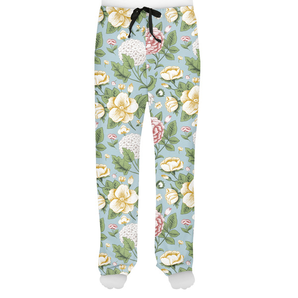 Vintage Floral Men's Pjs Front - on model